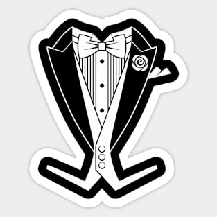 Tails Tuxedo White Tie Sticker